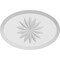 Ekena Millwork Standard Dalton Flower Rosette With Beveled Edge, 4"W x 2 3/4"H x 1"P ROSP040X028X100DAL10 - alternate 4
